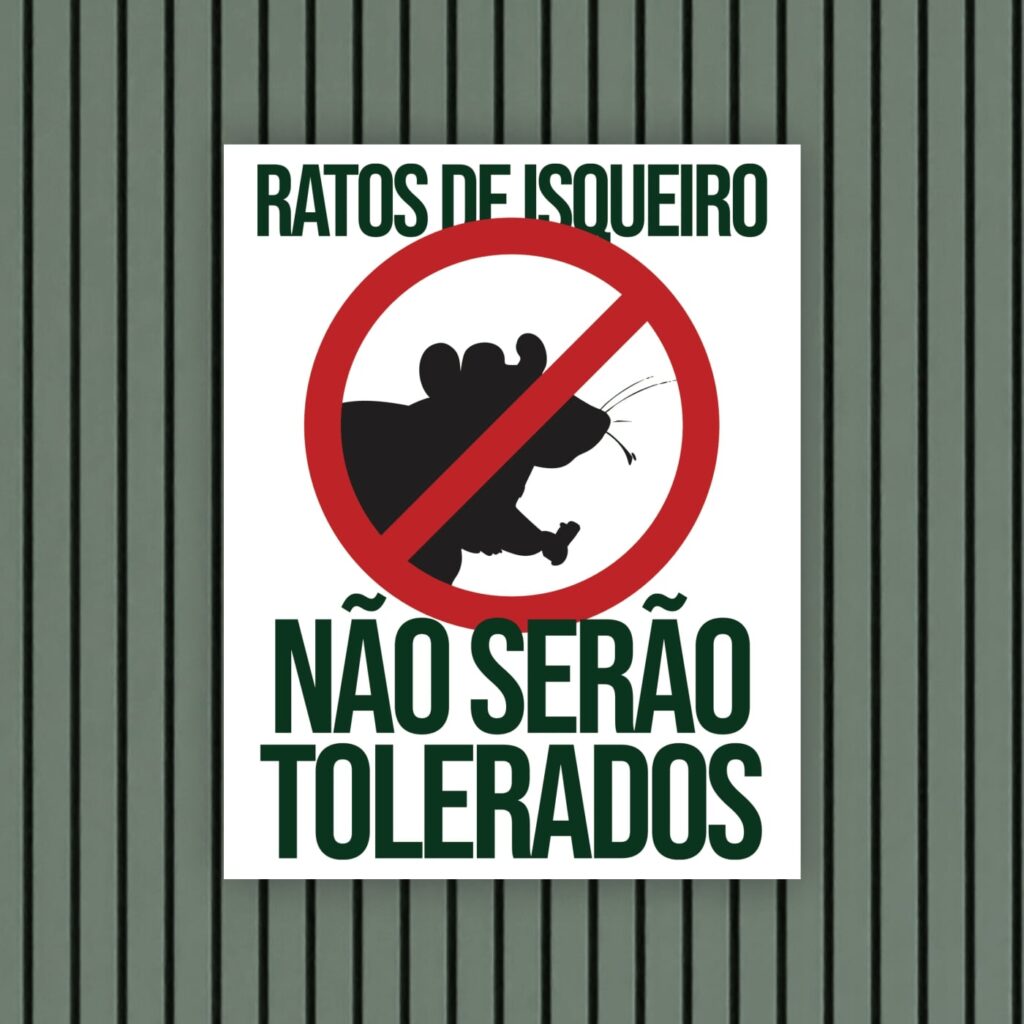 Placa decorativa Ratos de Isqueiro Não Serão Tolerados